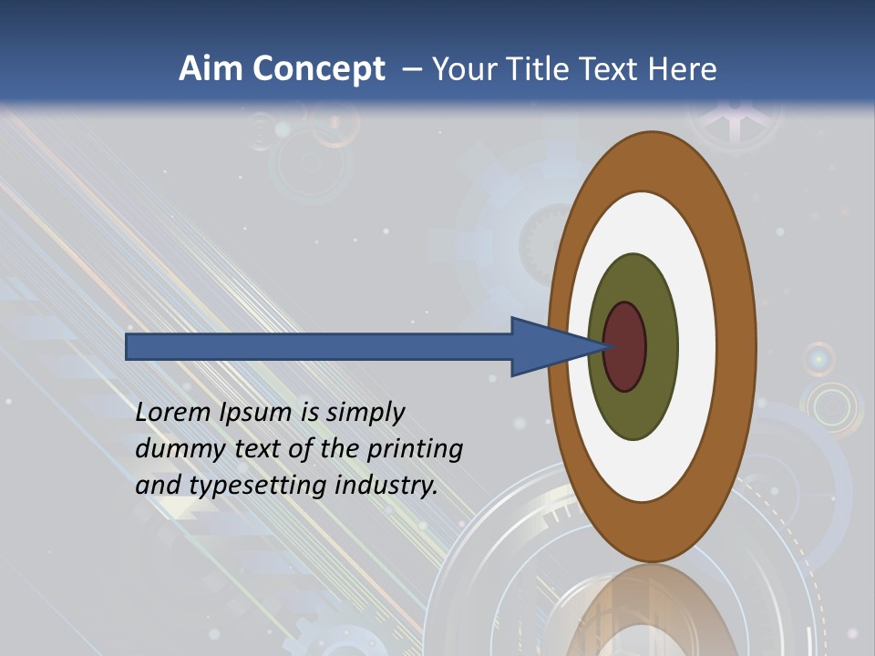 Lots Of Gears, Wheels, Targets, Bubbles, And Other Round Shapes With Linear Elements Against A Black Background Stock Vector Illustration: PowerPoint Template