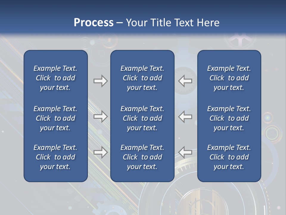 Lots Of Gears, Wheels, Targets, Bubbles, And Other Round Shapes With Linear Elements Against A Black Background Stock Vector Illustration: PowerPoint Template