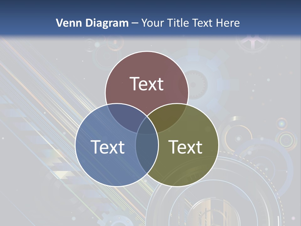 Lots Of Gears, Wheels, Targets, Bubbles, And Other Round Shapes With Linear Elements Against A Black Background Stock Vector Illustration: PowerPoint Template