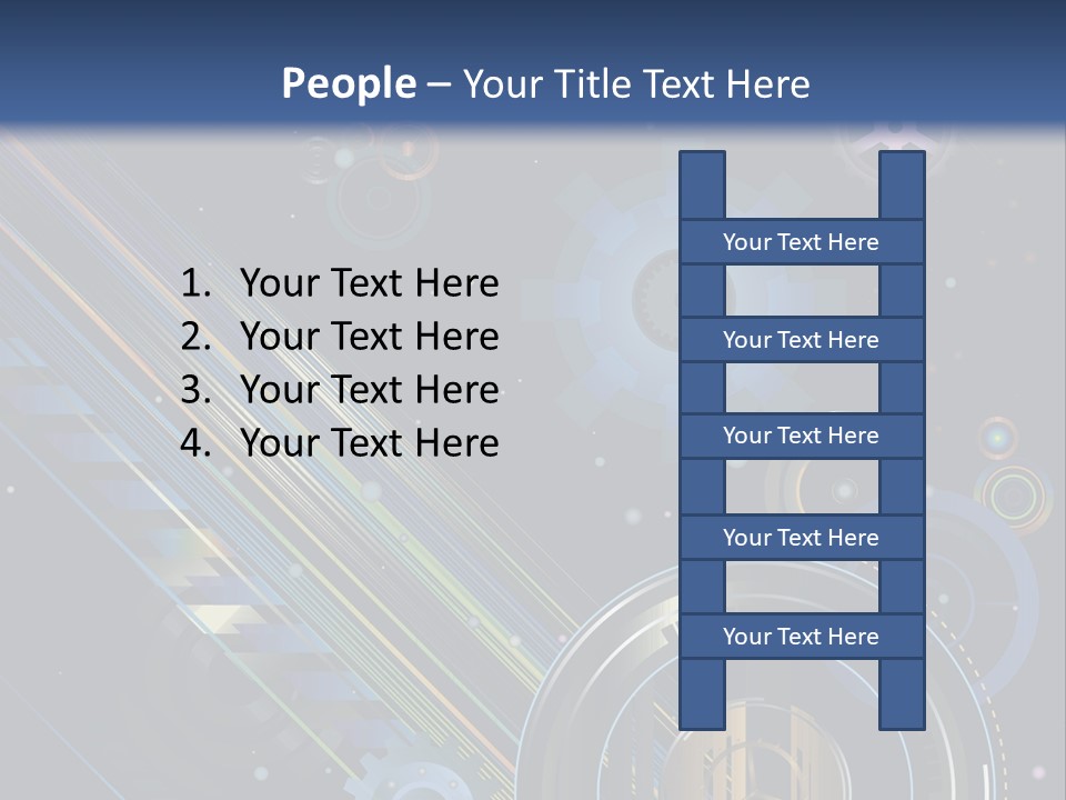 Lots Of Gears, Wheels, Targets, Bubbles, And Other Round Shapes With Linear Elements Against A Black Background Stock Vector Illustration: PowerPoint Template