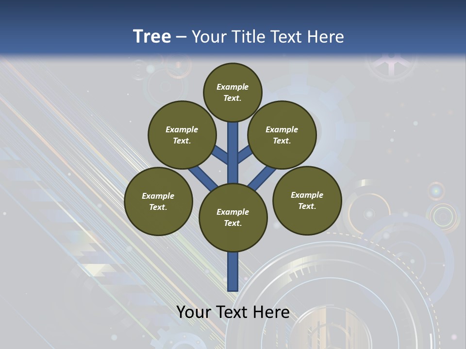 Lots Of Gears, Wheels, Targets, Bubbles, And Other Round Shapes With Linear Elements Against A Black Background Stock Vector Illustration: PowerPoint Template