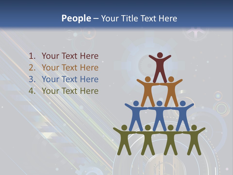 Lots Of Gears, Wheels, Targets, Bubbles, And Other Round Shapes With Linear Elements Against A Black Background Stock Vector Illustration: PowerPoint Template