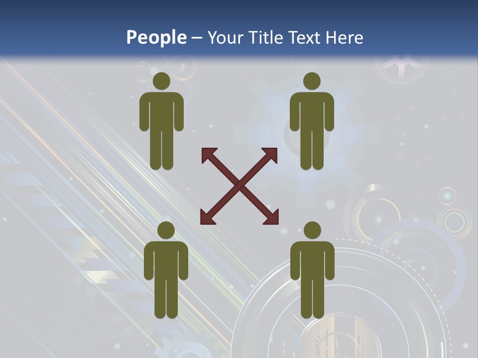 Lots Of Gears, Wheels, Targets, Bubbles, And Other Round Shapes With Linear Elements Against A Black Background Stock Vector Illustration: PowerPoint Template