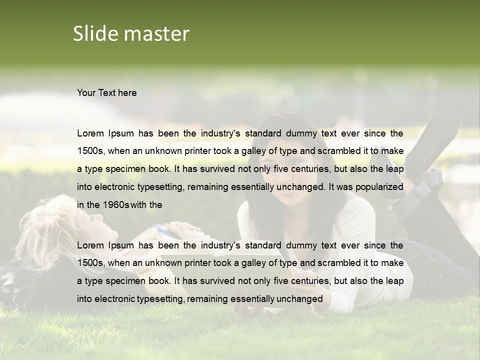 Flower In Water. Creanive Bubbles. White Background PowerPoint Template