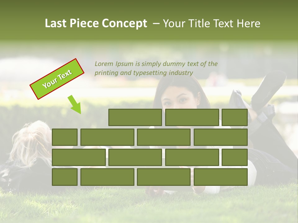 Flower In Water. Creanive Bubbles. White Background PowerPoint Template