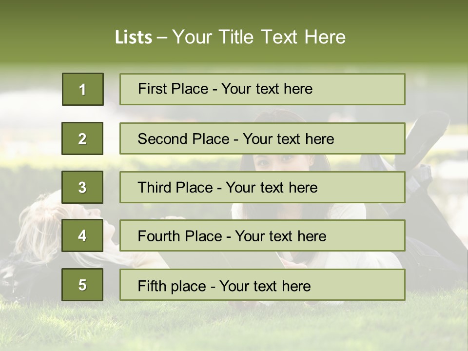 Flower In Water. Creanive Bubbles. White Background PowerPoint Template