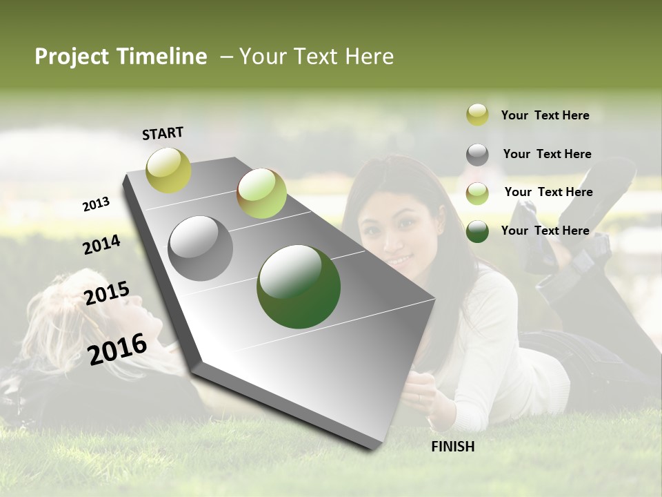 Flower In Water. Creanive Bubbles. White Background PowerPoint Template