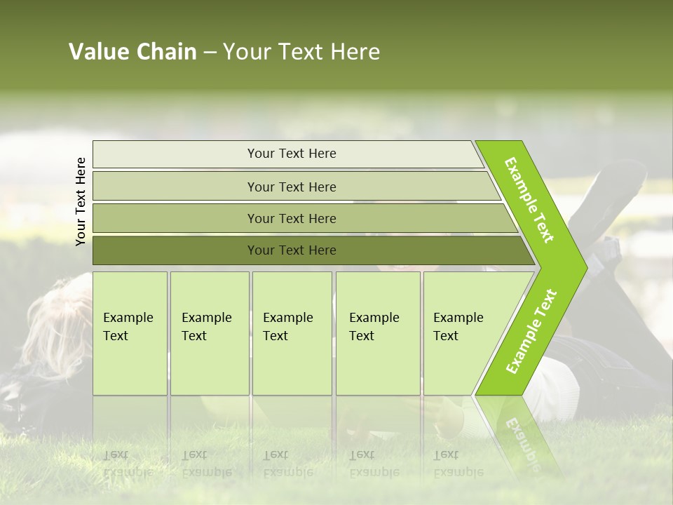 Flower In Water. Creanive Bubbles. White Background PowerPoint Template