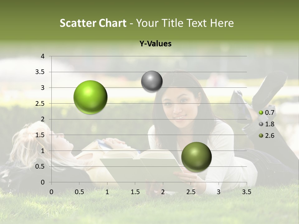 Flower In Water. Creanive Bubbles. White Background PowerPoint Template