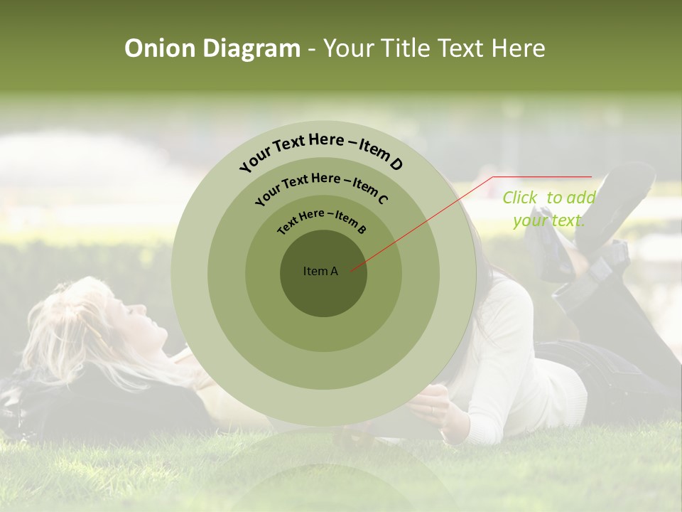 Flower In Water. Creanive Bubbles. White Background PowerPoint Template