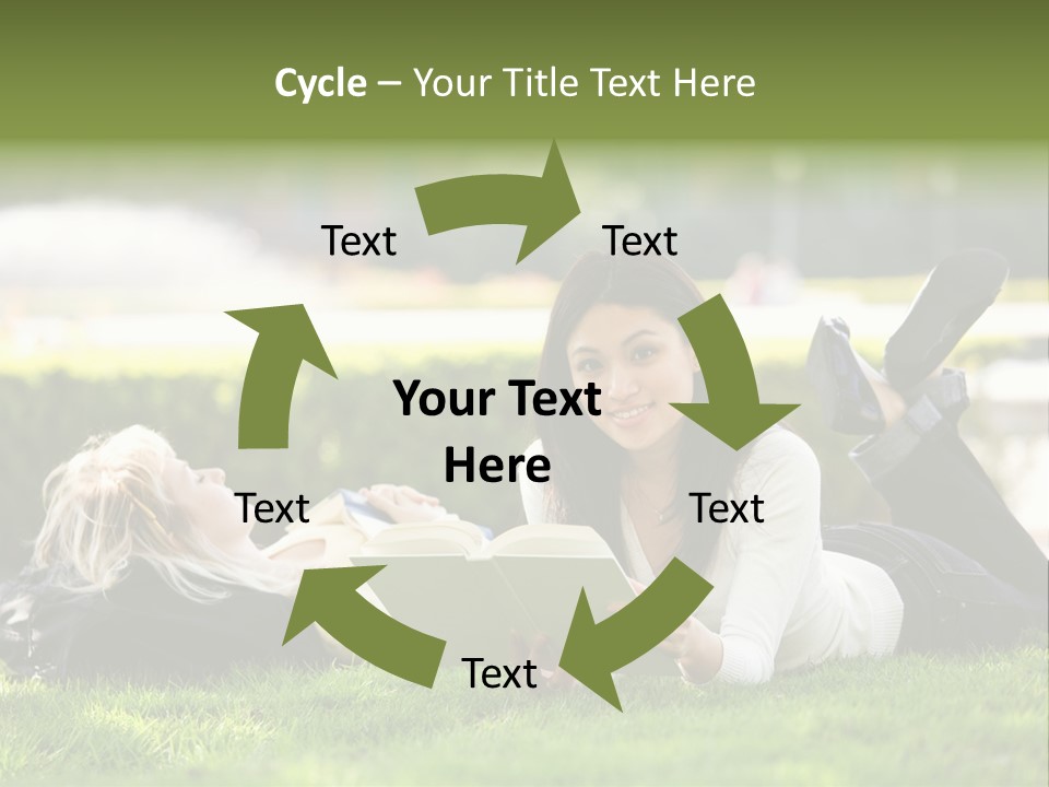 Flower In Water. Creanive Bubbles. White Background PowerPoint Template