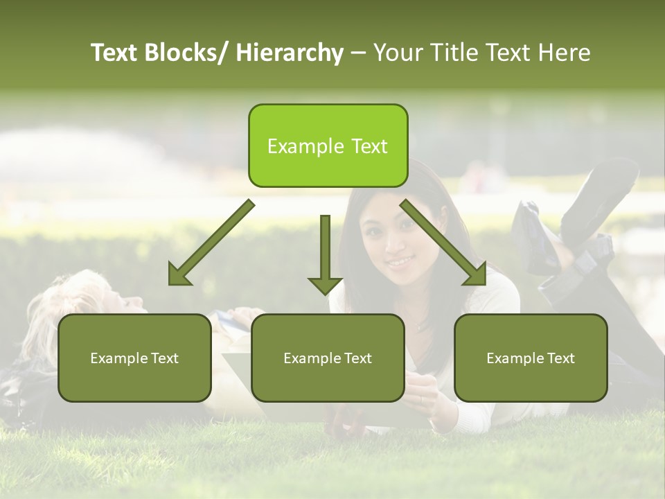 Flower In Water. Creanive Bubbles. White Background PowerPoint Template