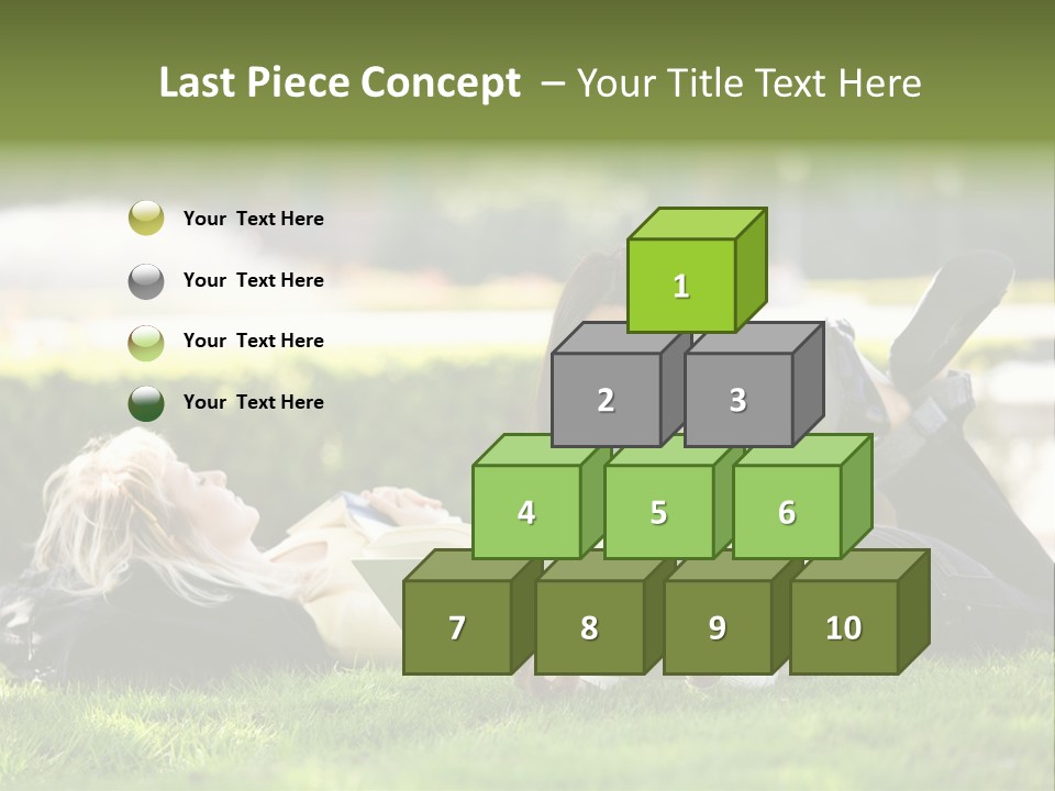 Flower In Water. Creanive Bubbles. White Background PowerPoint Template