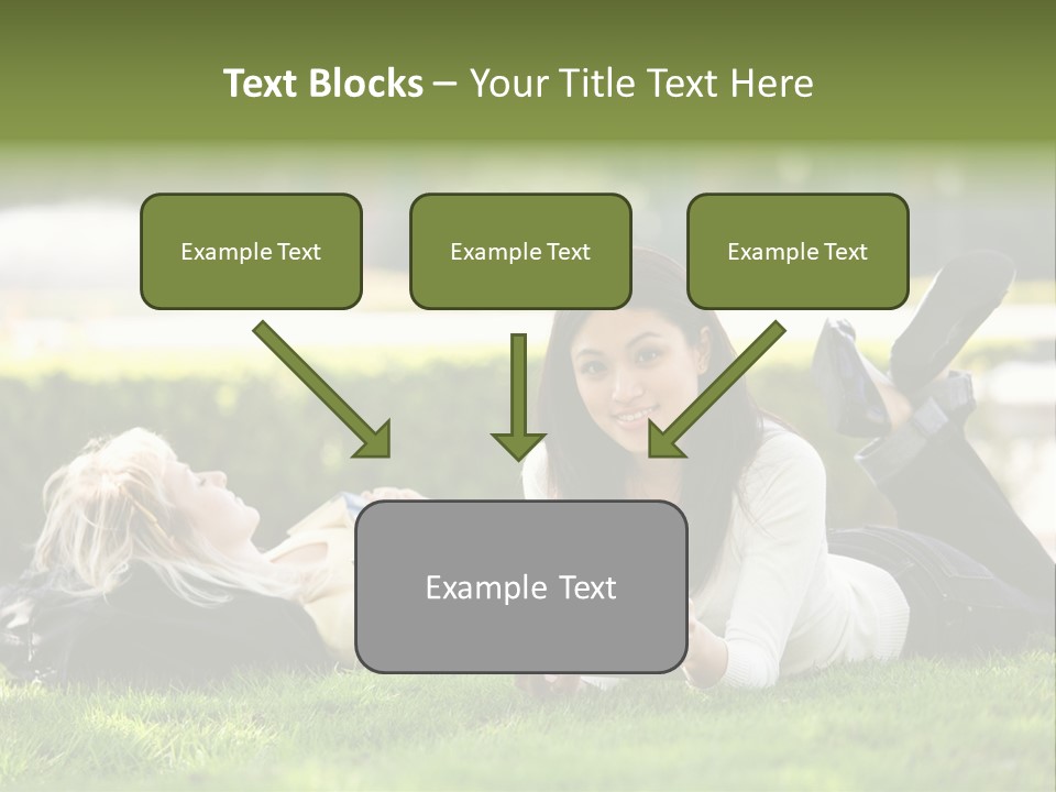 Flower In Water. Creanive Bubbles. White Background PowerPoint Template