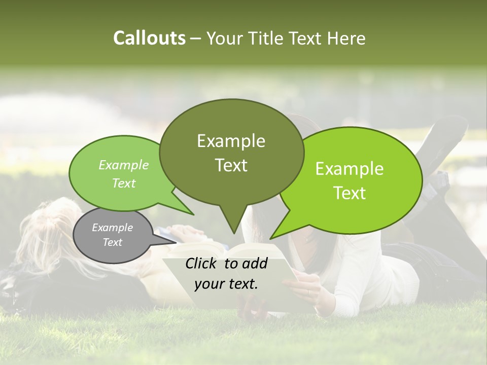 Flower In Water. Creanive Bubbles. White Background PowerPoint Template