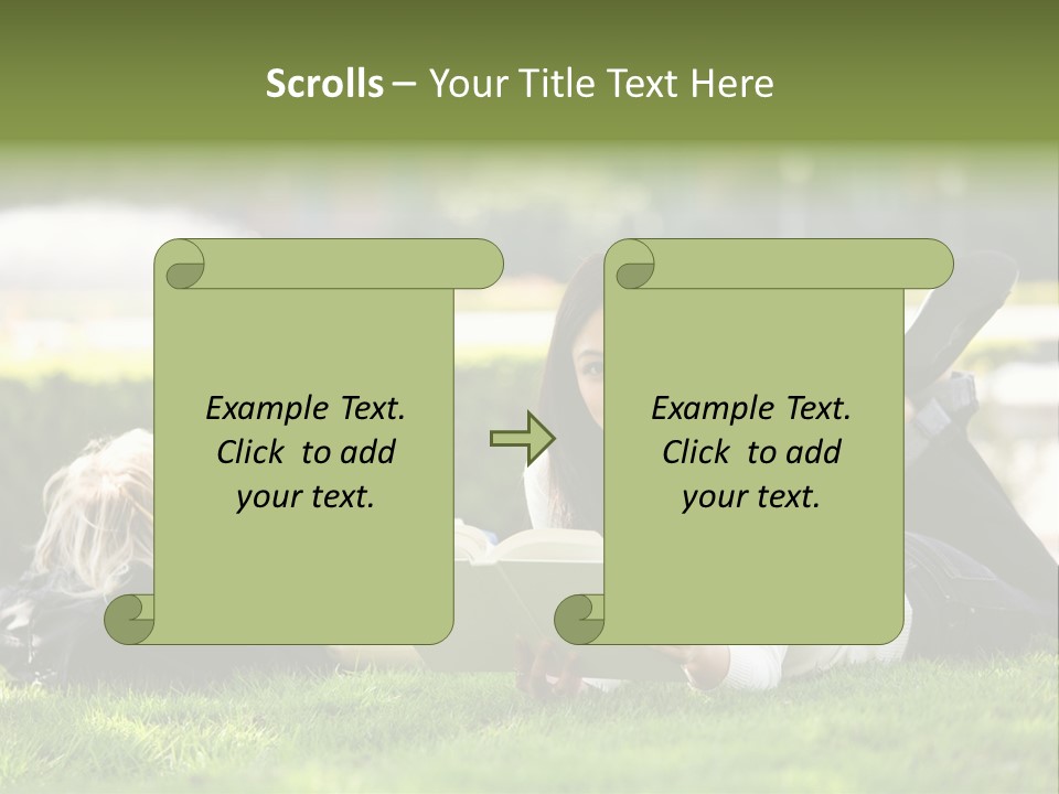 Flower In Water. Creanive Bubbles. White Background PowerPoint Template