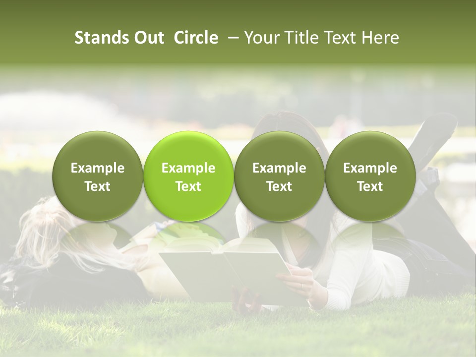 Flower In Water. Creanive Bubbles. White Background PowerPoint Template