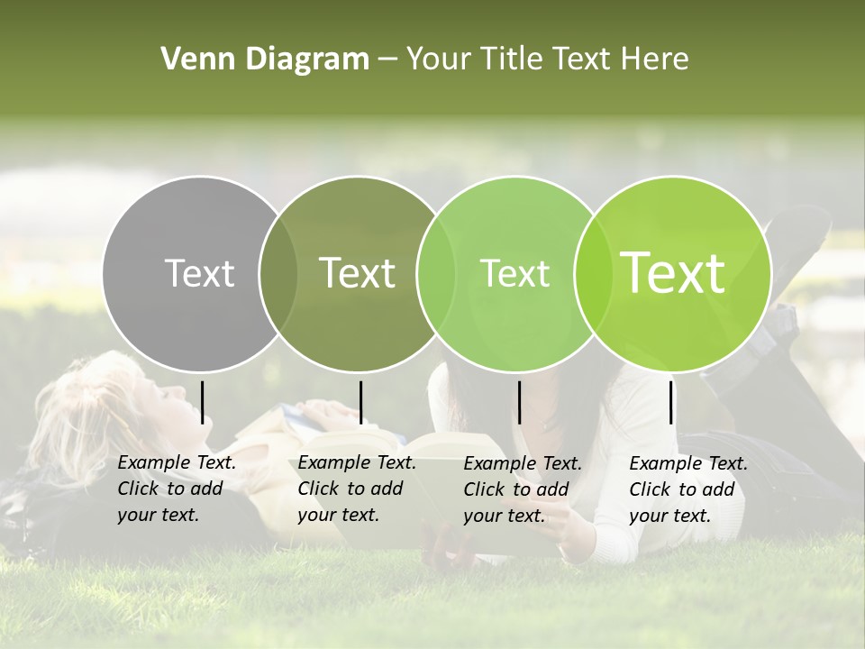 Flower In Water. Creanive Bubbles. White Background PowerPoint Template