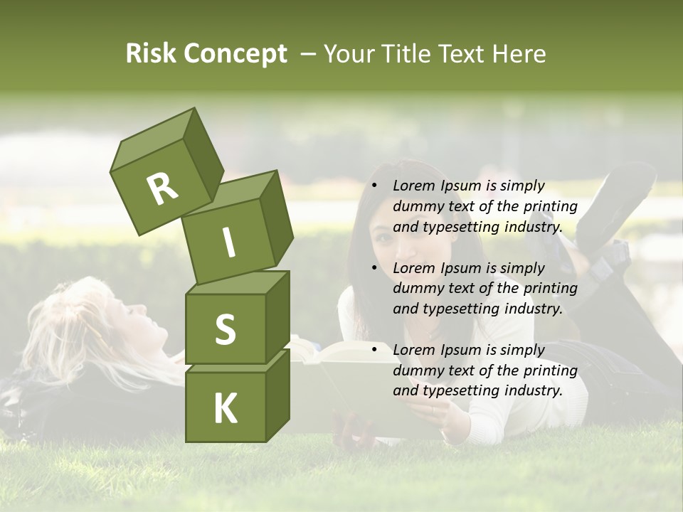 Flower In Water. Creanive Bubbles. White Background PowerPoint Template