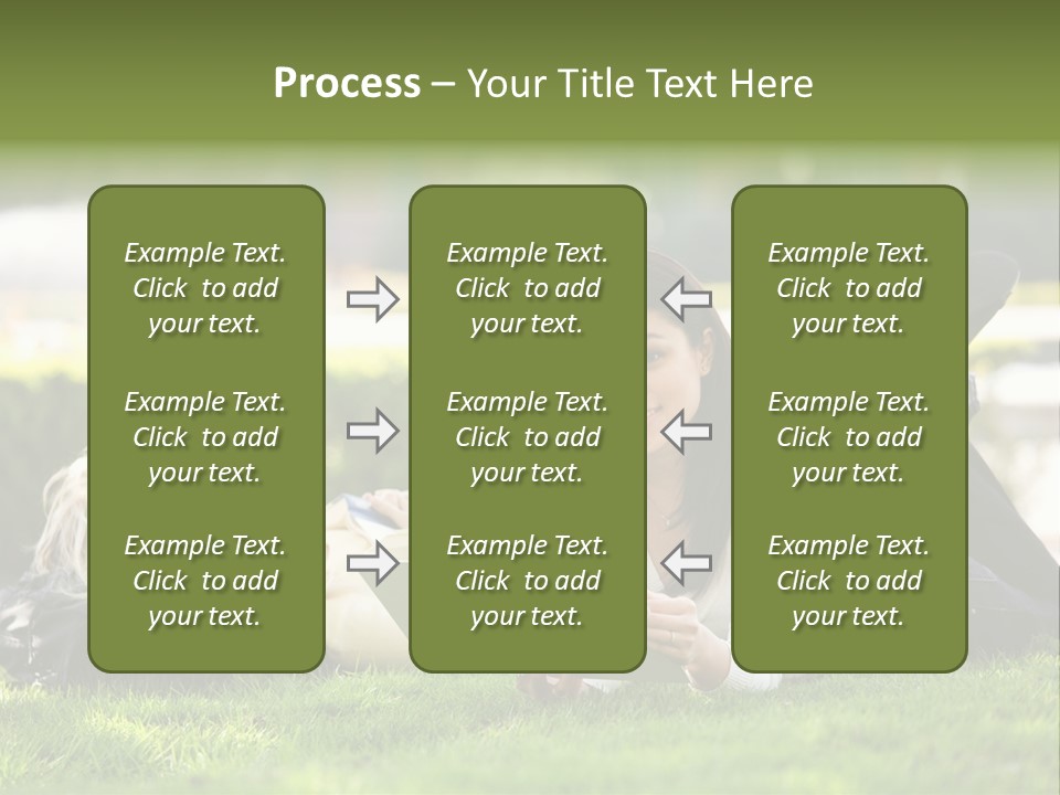 Flower In Water. Creanive Bubbles. White Background PowerPoint Template