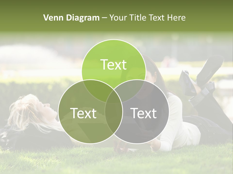 Flower In Water. Creanive Bubbles. White Background PowerPoint Template