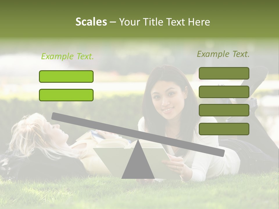 Flower In Water. Creanive Bubbles. White Background PowerPoint Template