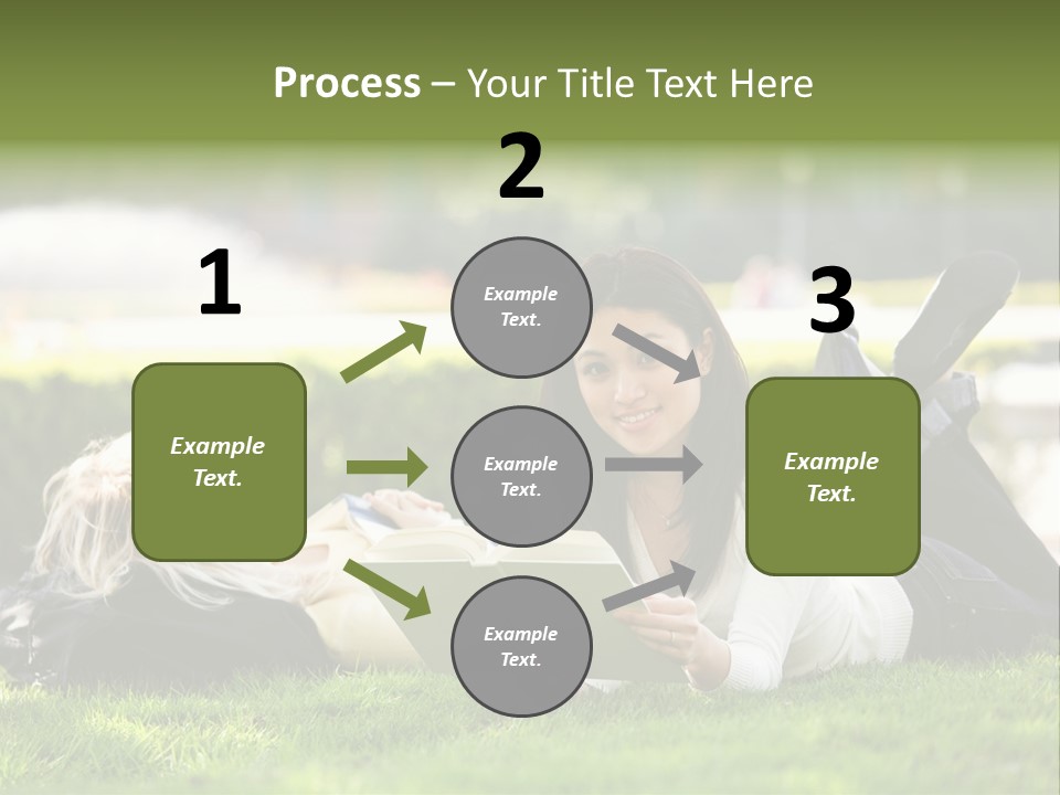 Flower In Water. Creanive Bubbles. White Background PowerPoint Template