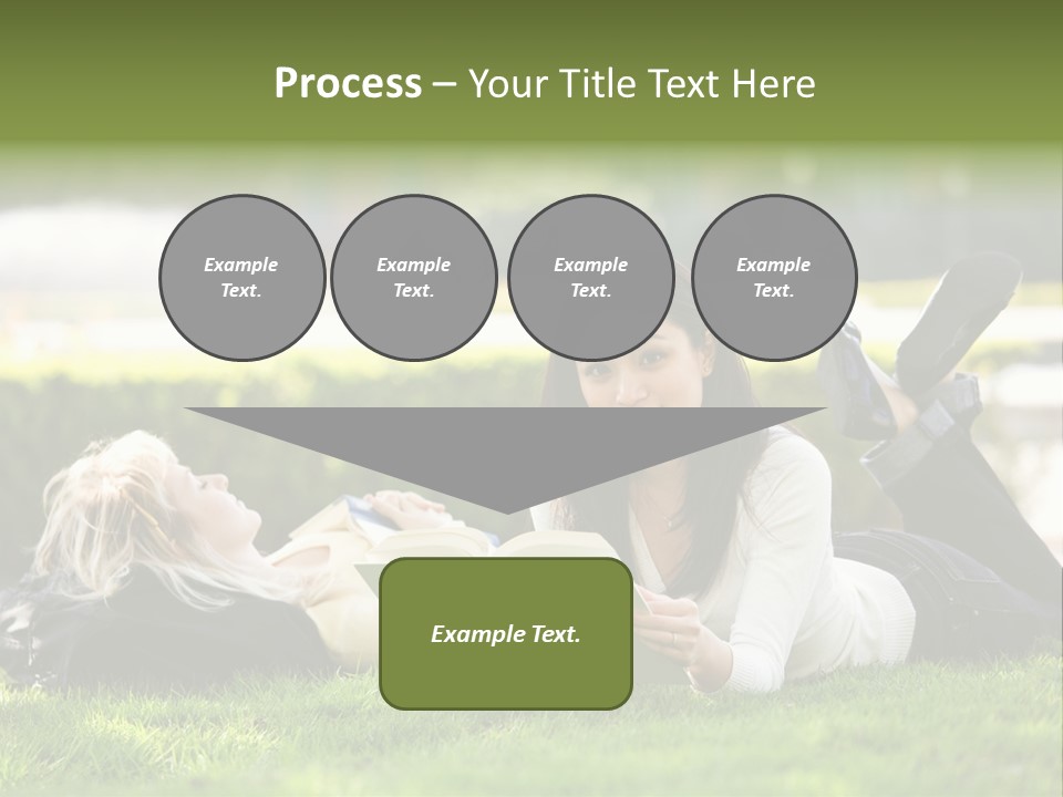 Flower In Water. Creanive Bubbles. White Background PowerPoint Template