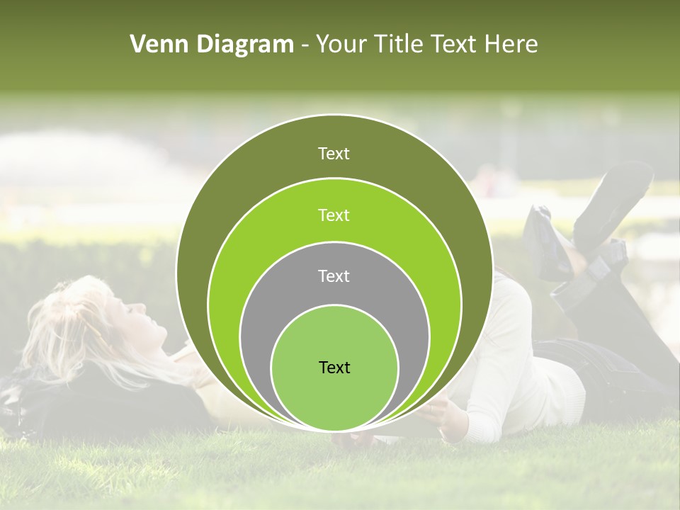 Flower In Water. Creanive Bubbles. White Background PowerPoint Template