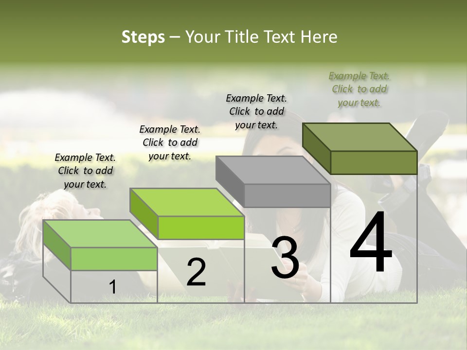 Flower In Water. Creanive Bubbles. White Background PowerPoint Template