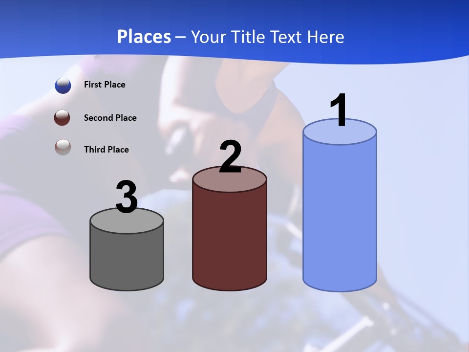 Woman On Bicycle PowerPoint Template