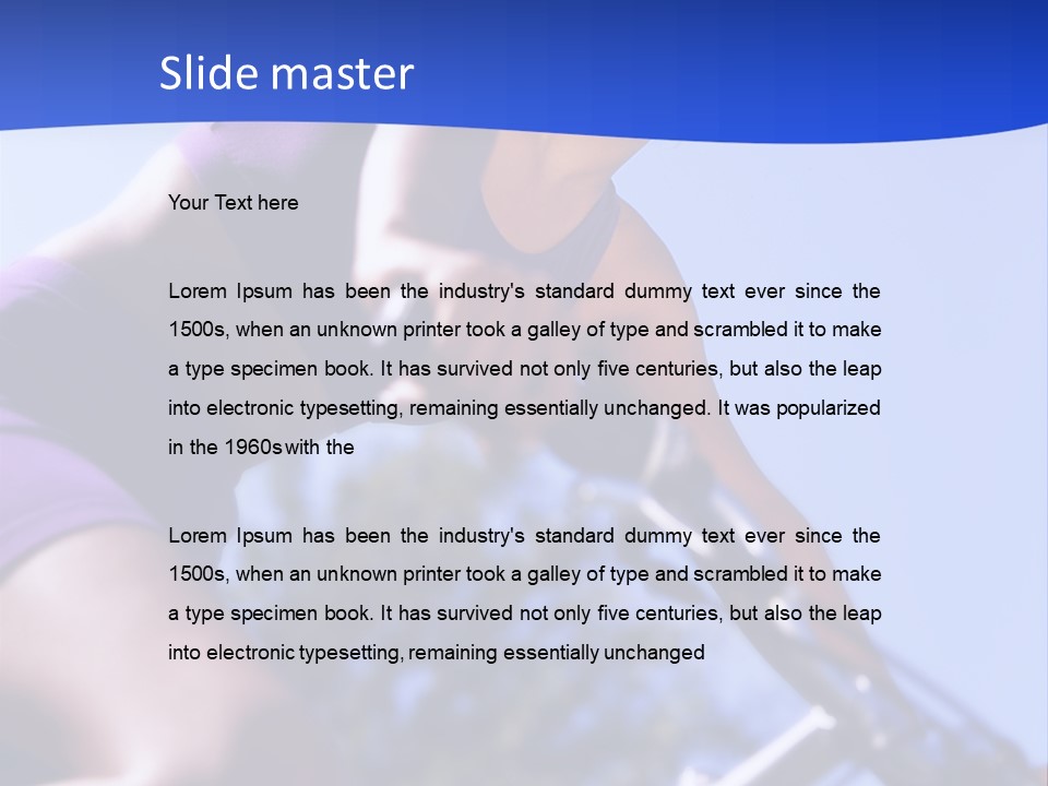 Woman On Bicycle PowerPoint Template