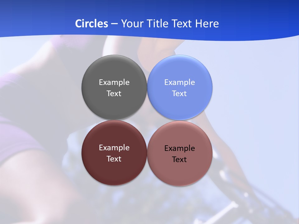 Woman On Bicycle PowerPoint Template