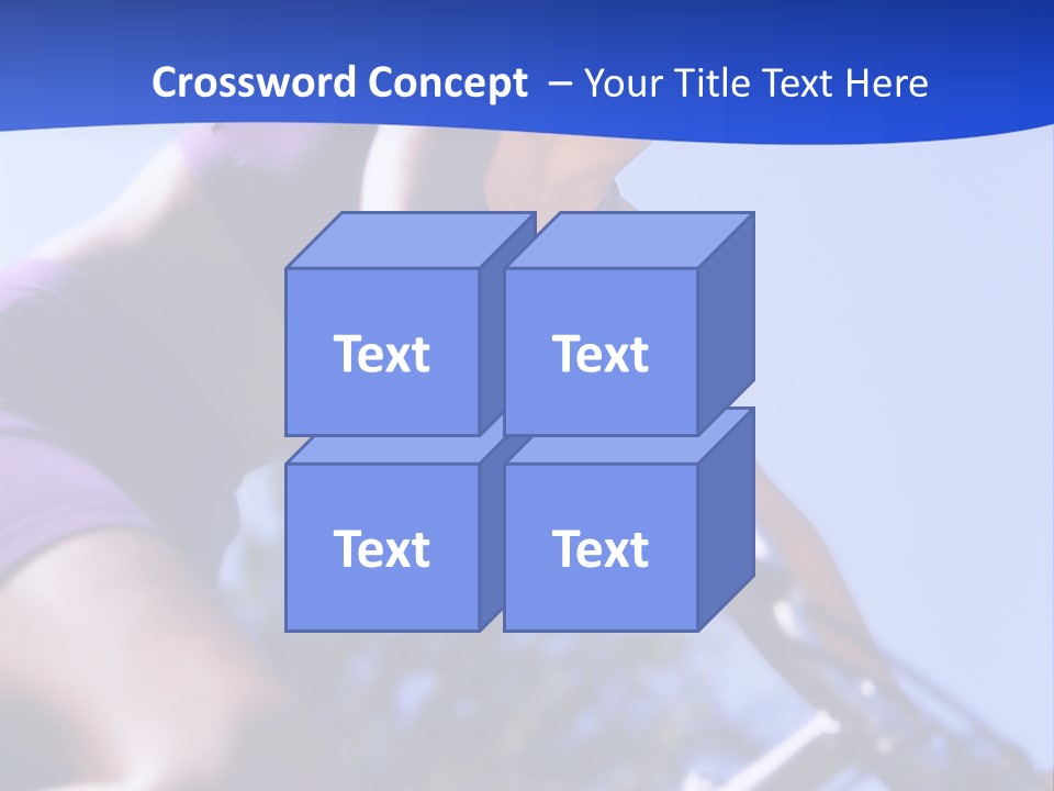 Woman On Bicycle PowerPoint Template
