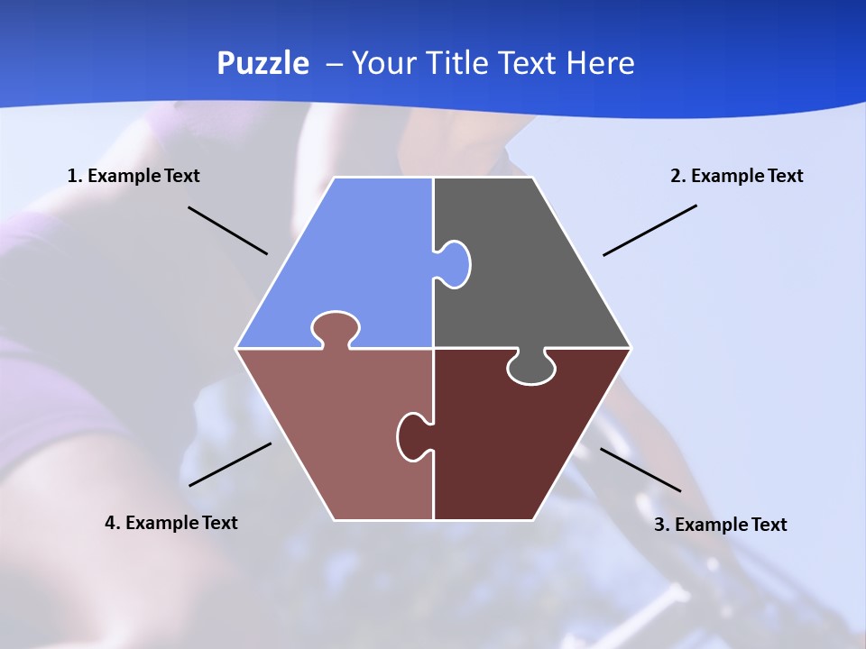 Woman On Bicycle PowerPoint Template