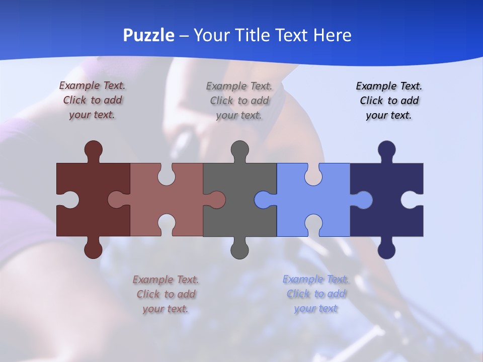 Woman On Bicycle PowerPoint Template