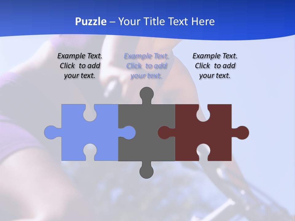 Woman On Bicycle PowerPoint Template