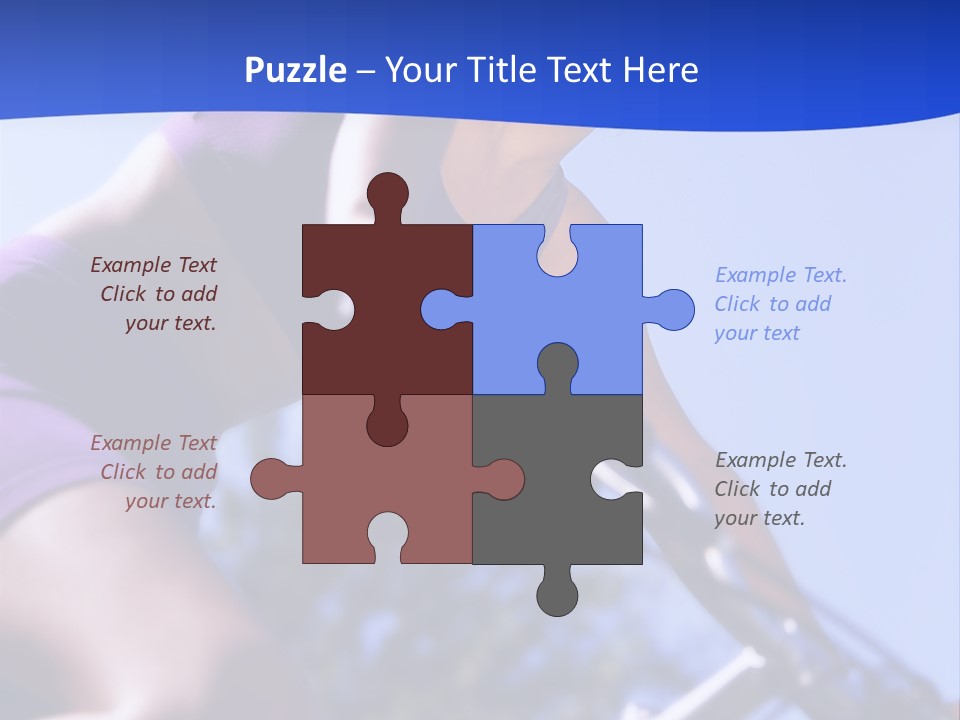 Woman On Bicycle PowerPoint Template