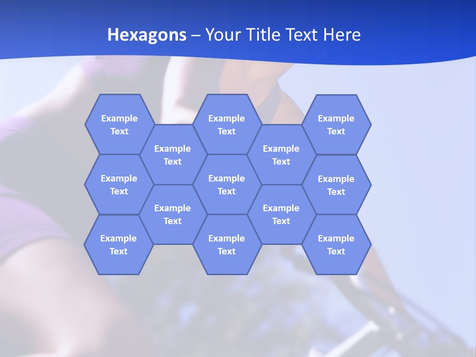 Woman On Bicycle PowerPoint Template