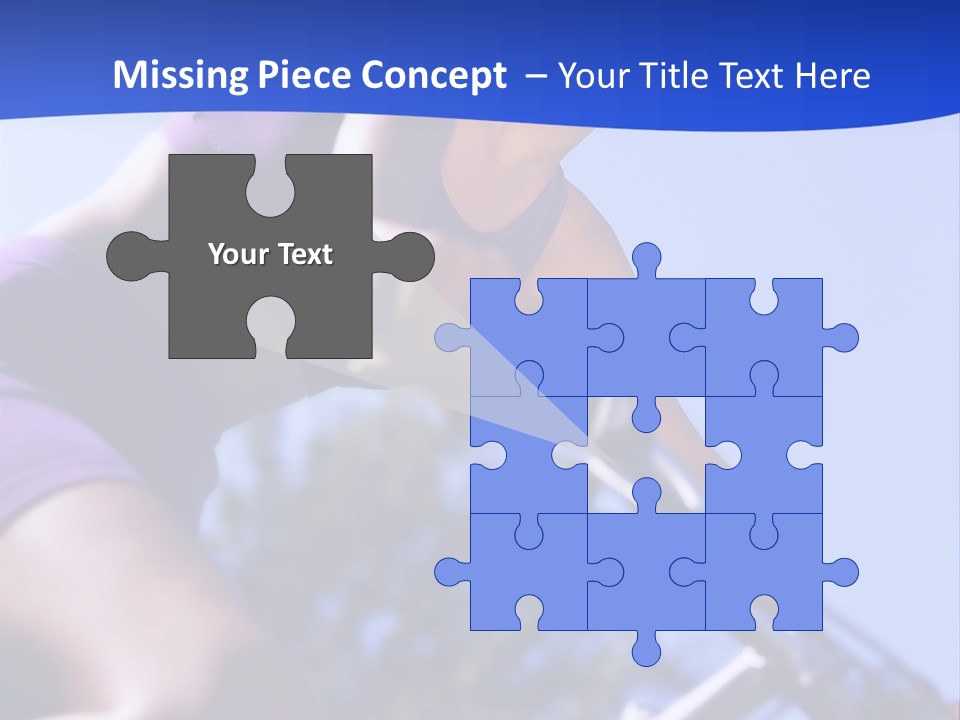 Woman On Bicycle PowerPoint Template