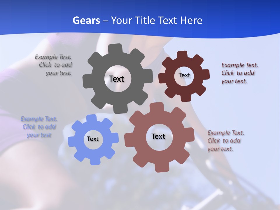 Woman On Bicycle PowerPoint Template