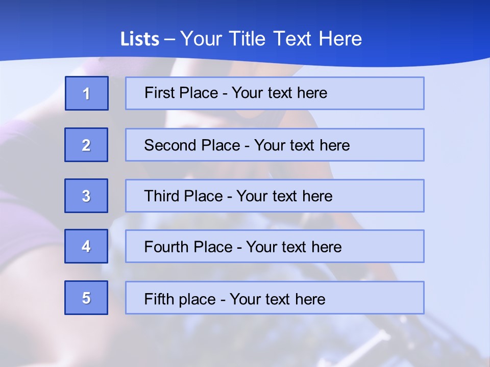 Woman On Bicycle PowerPoint Template