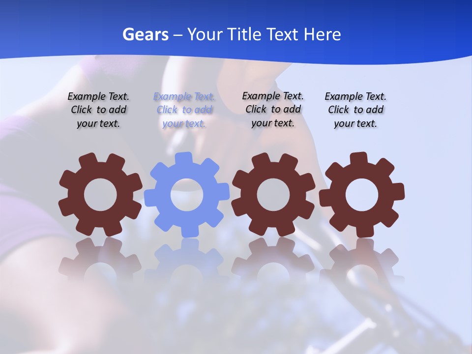 Woman On Bicycle PowerPoint Template