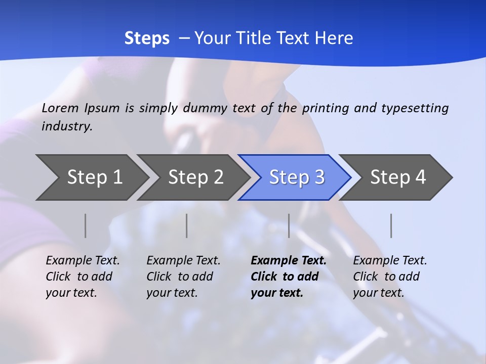 Woman On Bicycle PowerPoint Template