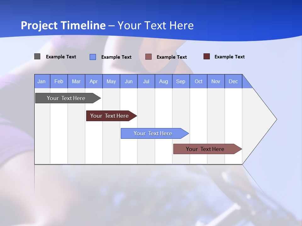 Woman On Bicycle PowerPoint Template