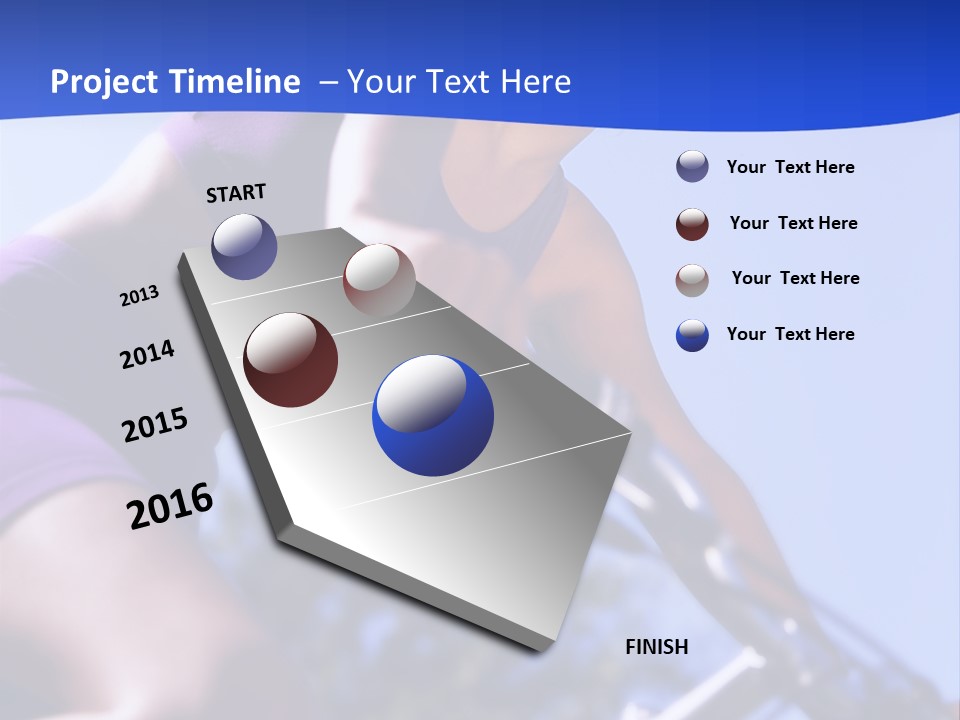 Woman On Bicycle PowerPoint Template