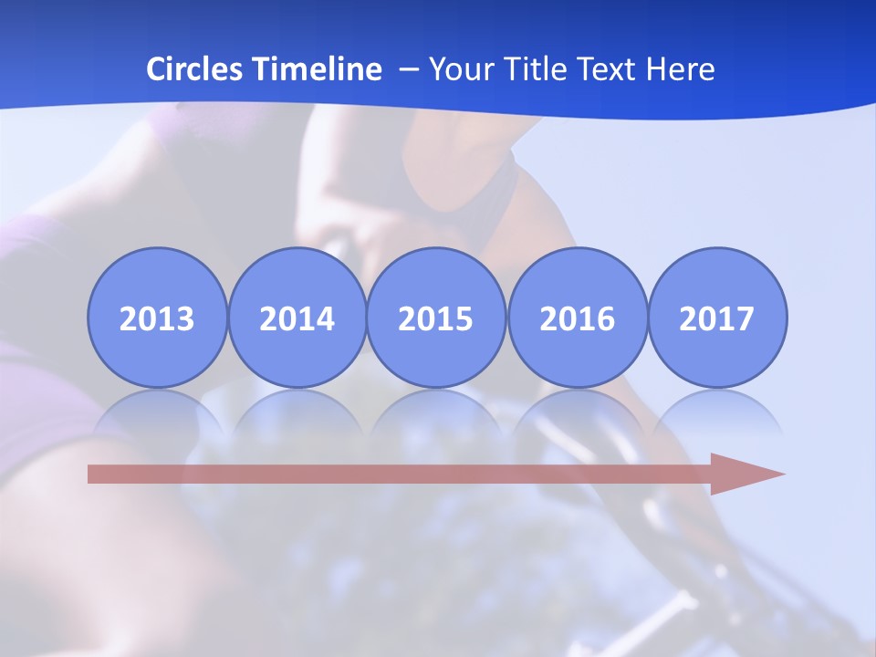 Woman On Bicycle PowerPoint Template