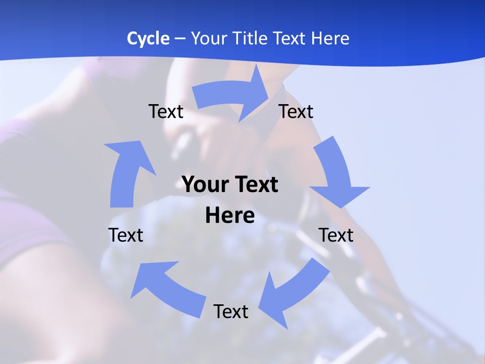 Woman On Bicycle PowerPoint Template