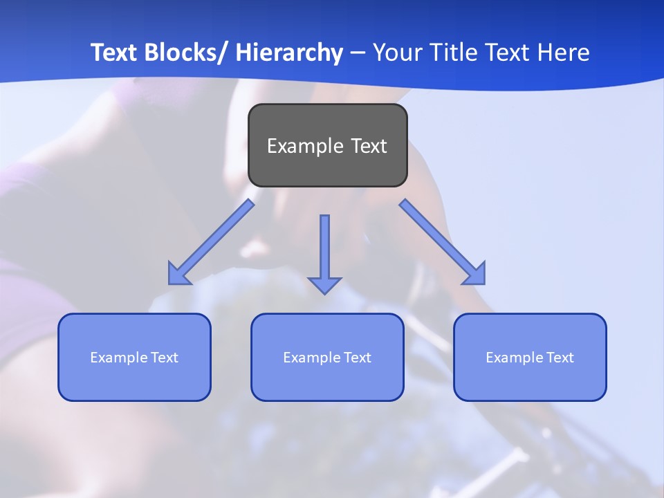 Woman On Bicycle PowerPoint Template
