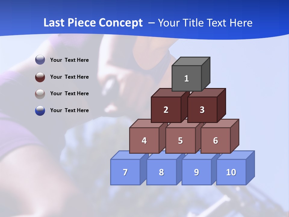 Woman On Bicycle PowerPoint Template